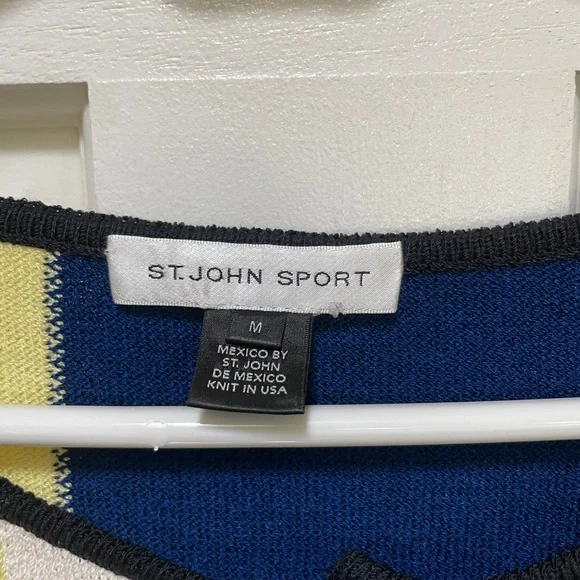 Vintage St John Sport Colorblock Sweater/Jacket Size M - Picture 2 of 9